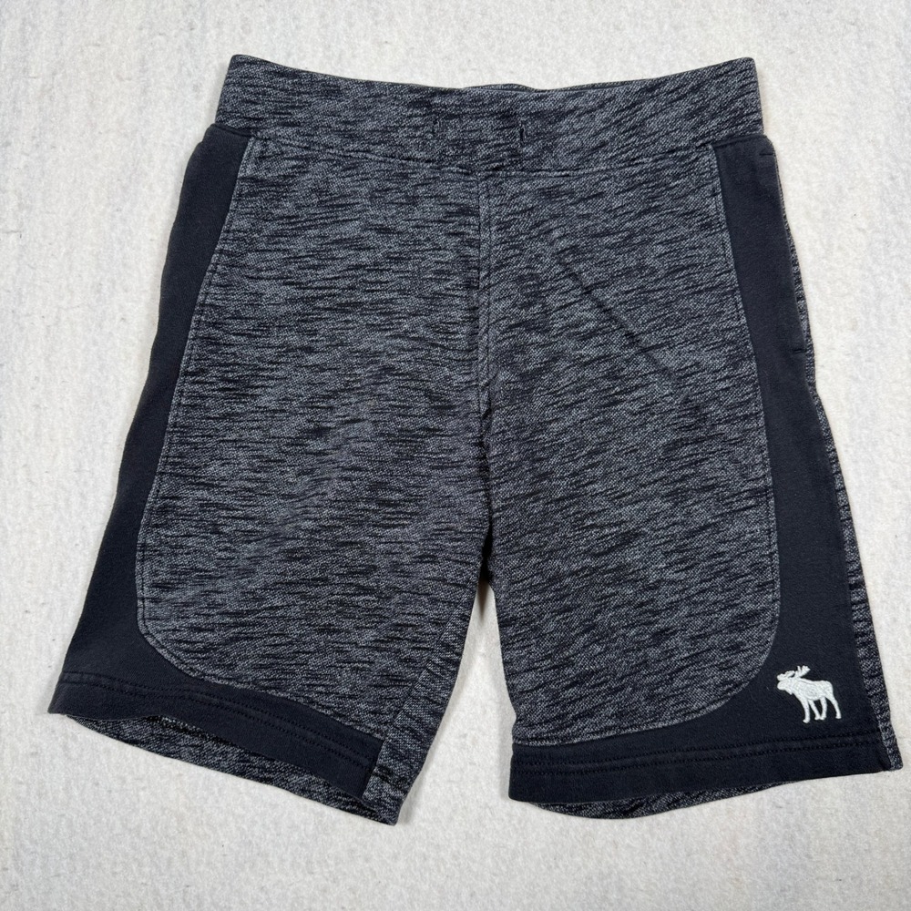 Abercrombie Kids Boys Space Dye Active Shorts Gray Black Size 11/12 Athletic
